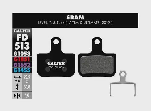 Brzdové destičky Galfer SRAM, Level FD513, černé
