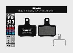 Brzdové destičky Galfer SRAM, Level FD513, černé