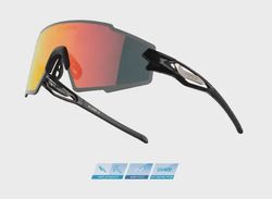 Force Mantra cyklistické brýle černá/červená polarizační skla
