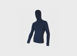 Sensor Merino DF pánské triko dl.rukáv s kapucí deep blue