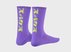 Supacaz Katakana ponožky Neon Purple/Neon Yellow
