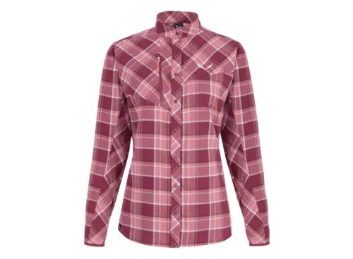Salewa Fanes Flannel 4 PL W L/S SRT dámská košile dlouhý rukáv rhod/mauv/fluo c