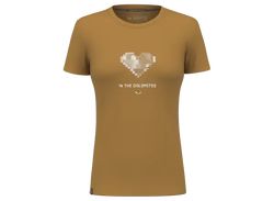 Salewa Pure Heart Dry dámské triko krátký rukáv Golden Brown