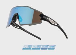 Force Mantra cyklistické brýle černá/modrá polarizační skla