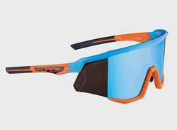 Force Sonic cyklistické brýle modrá/oranžová, modrá zrcadlová skla
