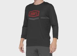 100% Airmatic 3/4 Sleeve Black/Red