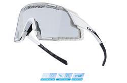 Brýle FORCE GRIP bílé - fotochromatické sklo