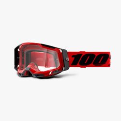 Brýle 100% RACECRAFT 2 červené - čiré skla