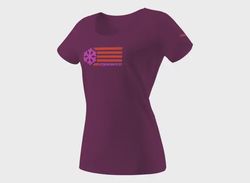 Dynafit Graphic Cotton Women dámské triko krátký rukáv beet red/FLAG 2021