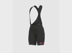 Alé Cycling Clothing dámské letní cyklistické kalhoty PR-R SELLA PLUS LADY black/fluo pink